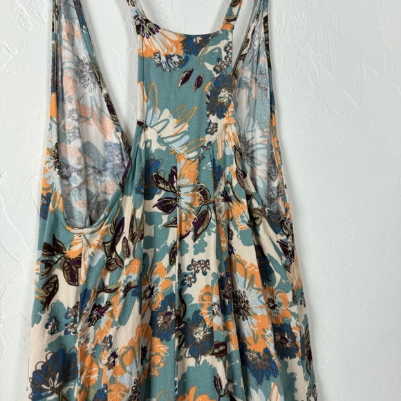 Free People Dress Mini‎ Jump and Jive Floral Printed Button Down Plunge Neckline - Picture 6 of 11